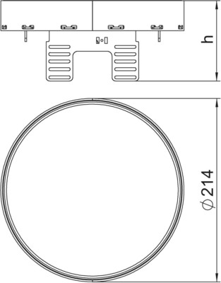 OBO Bettermann Vertr Kassette rund D=215mm blind RKRN2UZD3R4VS25