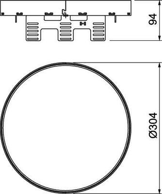 OBO Bettermann Vertr Kassette rund D=305mm blind RKRN2UZD3R9VS25