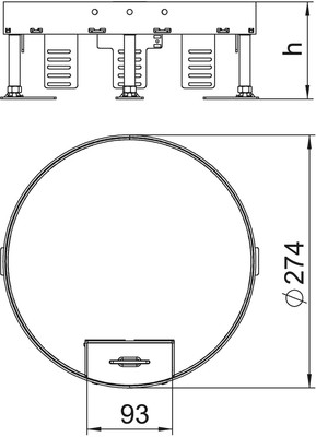 OBO Bettermann Vertr Kassette rund D=275mm RKS2 R7 M25