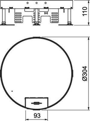 OBO Bettermann Vertr Kassette rund D=305mm RKS2 R9 V25