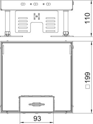 OBO Bettermann Vertr Kassette quadratisch 200x200mm RKSN2 4 VS 25