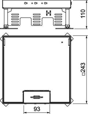 OBO Bettermann Vertr Kassette quadratisch 242x243mm RKSN2 9 MS 25