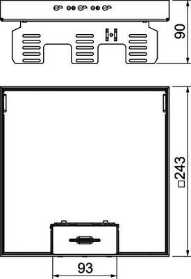 OBO Bettermann Vertr Kassette quadratisch 243x243mm RKSN2 UZD3 9VS20