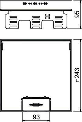 OBO Bettermann Vertr Kassette quadratisch 243x243mm RKSN2 UZD3 9VS25
