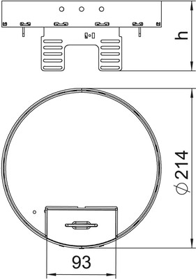 OBO Bettermann Vertr Kassette rund D=215mm RKSRN2UZD3R4VS25