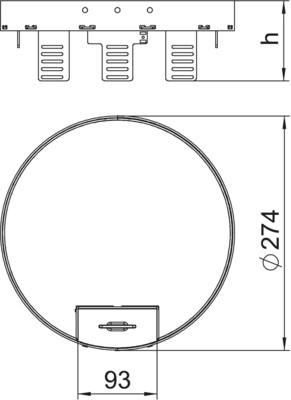 OBO Bettermann Vertr Kassette rund D=275mm RKSRN2UZD3R7VS25