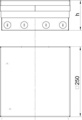 OBO Bettermann Vertr Bodentank komplett 2x2-f.VDE-Steckdose UDHOME9 2V MT V