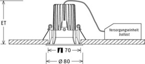 LTS Licht&Leuchten LED-Einbaustrahler 2700K 827 WideFlood VTRS 10.0527.35 si