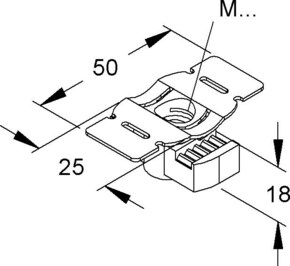 Niedax Gleitmutter M10 GMZF M10-22 F