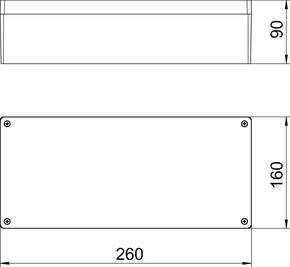 OBO Bettermann Vertr Aluminiumleergehäuse lgr, pulverbesch. Mx 361609 SGR