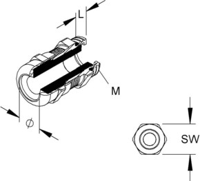 HKL Kabelverschraubung ms metrisch 2532M32B