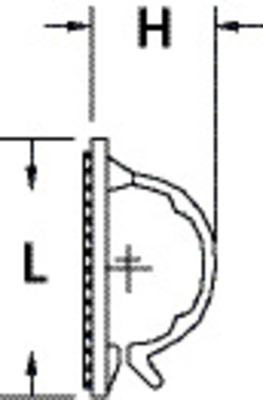 HellermannTyton Befestigungssockel selbstkl. Flachbügel RB14-PA66-NA-C1