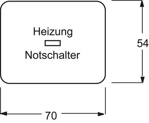 Busch-Jaeger Wippe platin mit Aufdruck Heizung-Notschalter 1789 H-20