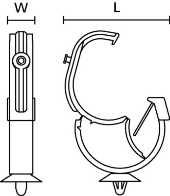 HellermannTyton Halteclip schwarz IAHC3AH-HIRHS