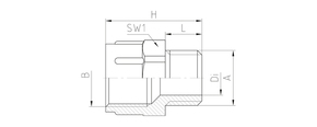Jacob PA-Zwischenstutzen M12xPG 7 06307M12PAU
