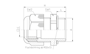 Jacob Kabelverschraubung M40x1,5 50.640 PA 7001FK1