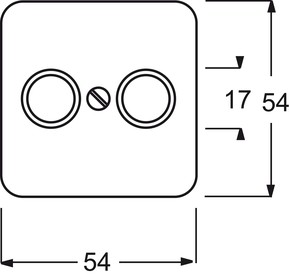 Busch-Jaeger Zentralscheibe weiß f.Antennendose 2Loch 2531-212