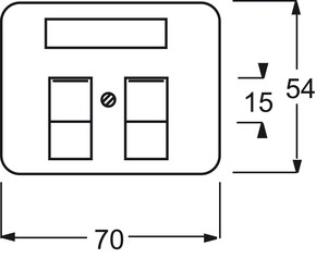 Busch-Jaeger Zentralscheibe bronze Mod.Jack,2Ö,Beschri. 1800-21