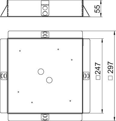OBO Bettermann Vertr Kassetten-Schalkörper für geschl. Estriche SK RK9