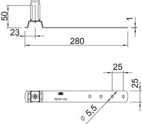 OBO Bettermann Vertr Dachleitungshalter 35mm 157 F-VA 280 35