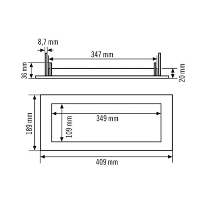 ESYLUX Einbaurahmen universal 370 SLX/ELXM #EN10077104