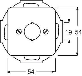 Busch-Jaeger Zentralscheibe alpinweiß 19mm Befehlsgeräte 2534-214