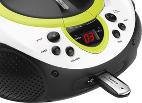 LENCO UKW-Radio CD/MP3 tragbar USB,grün SCD-38 USB green