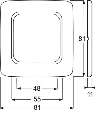 Busch-Jaeger Rahmen 1-fach aws, senk.+ waager. 2511-214