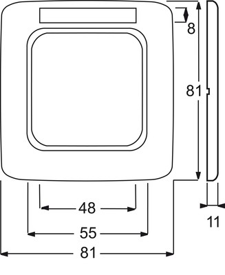 Busch-Jaeger Rahmen 1-fach weiß, Sichtfenster 1721 NS-214