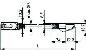 Telegärtner Patchkabel S/FTP 6A gr 13,0m 100009304