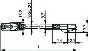 Telegärtner Patchkabel LSZH-9,5m, ge 100028081