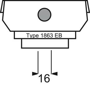 Busch-Jaeger Sockel für 1758... f. UHF-Buchse 1863 EB