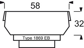 Busch-Jaeger Sockel für 1758... geschlossen 1869 EB