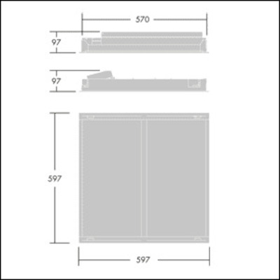 Thorn LED-Einbauleuchte 3000K 597x597mm IQ WAVE #92900336