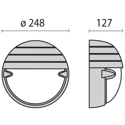 Performance in Light Wandleuchte CHIP TONDO 25GRILLsw