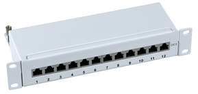 EFB-Elektronik Mini-Patchpanel 12xRJ45, grau 37736.12
