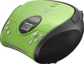 LENCO UKW-Radio m.CD stereo,grün/schwarz SCD-24 green/black