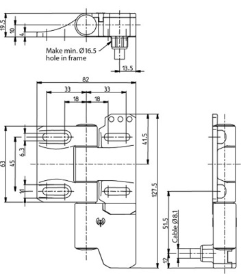 Bernstein Scharnierschalter SHS3-U15Z-KR5-R