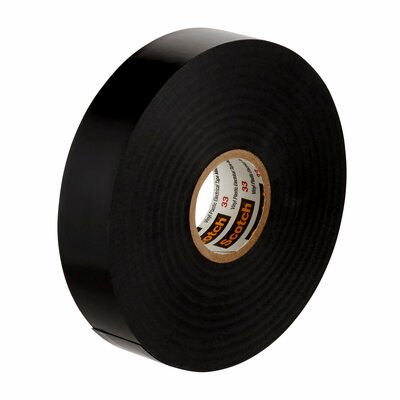 3M Deutschland PVC Elektro-Isolierband 38 mm x 33 m, schwarz ScotchSuper33+ 38x33