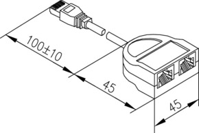 Telegärtner Modular-T-Adapter T-Bus.Term/ungesch. 100023148