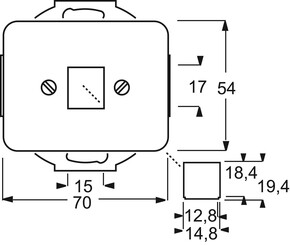 Busch-Jaeger Zentralscheibe weiß für 1 Modular Jack 2561-22G