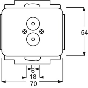 Busch-Jaeger Zentralscheibe elf/ws f.Kleinsteckdosen 1748-22G