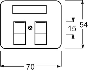 Busch-Jaeger Zentralscheibe weiß Mod.Jack,2Ö,Beschri. 1800-22G