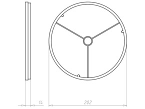Kaiser Frontring 190mm f.KompaX 1-3 1293-83