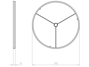 Kaiser Frontring 300mm f.Sichtbeton 1293-87