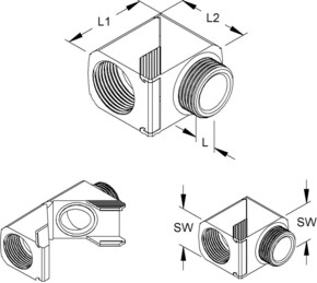 HKL Kabelverschraubungswinkel M20/Pg13 PA 240M2013