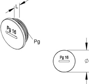 HKL Verschlußschraube Pg16 514GFK/16