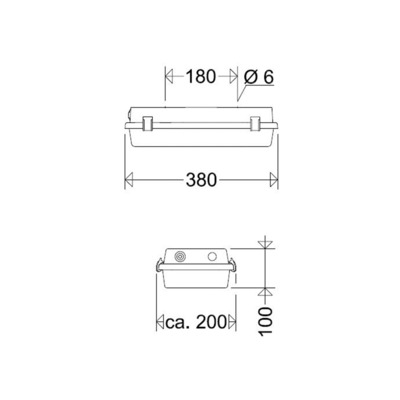 Schuch Licht LED-Feuchtraum-Notleuchte IP65, SK I 164KL L08G2 ZB