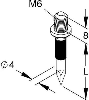 HKL Schraubduebel M6 18mm 760/18