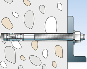 Fischer Deutschl. Bolzenanker galv. Verzinkt FBZ 12/20